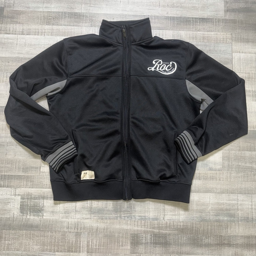 Rocawear Men's Full Zip Up Track Jacket Size Medium Black